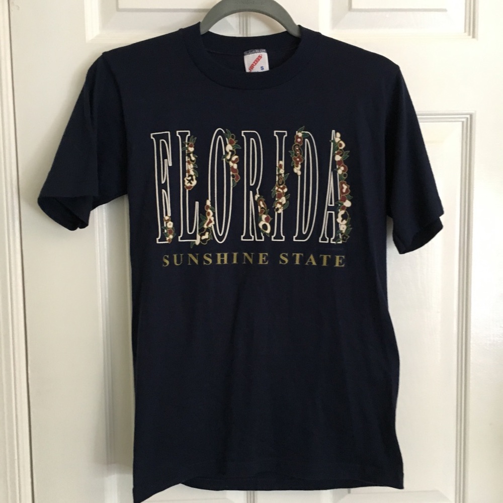 Vintage 1995 Jerzees Florida T-Shirt Single Stitch